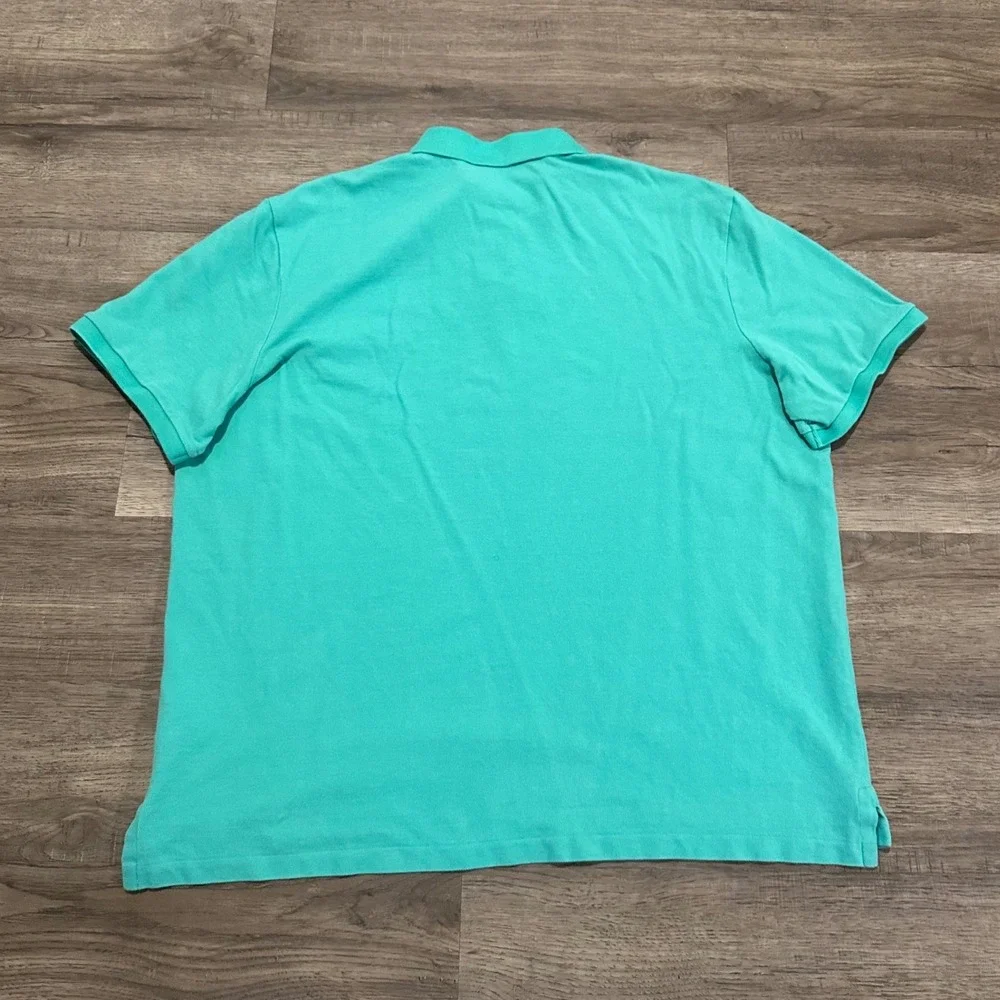 Polo Ralph Lauren Mens Classic Fit Turquoise Mesh Polo Shirt XL Pony Logo